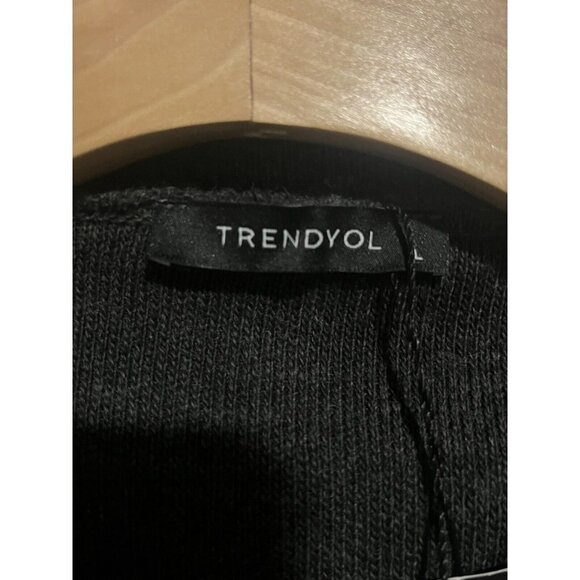 Trendyol Men’s Dark Grey Quarter Zip Pullover Sweater Size Large Acrylic NEW - Picture 6 of 10